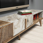 Conjuntos de Muebles de Salón Milan - Nogal / Blanco