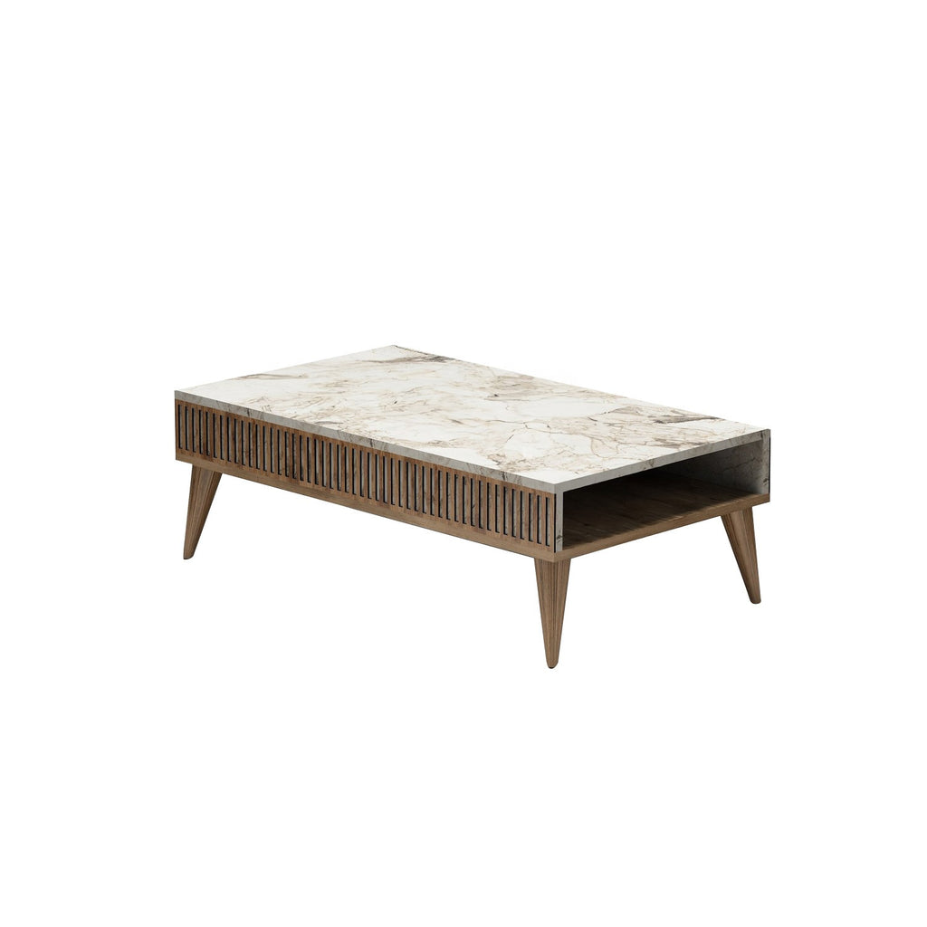 Conjuntos de Muebles de Salón Milan - Nogal / Blanco