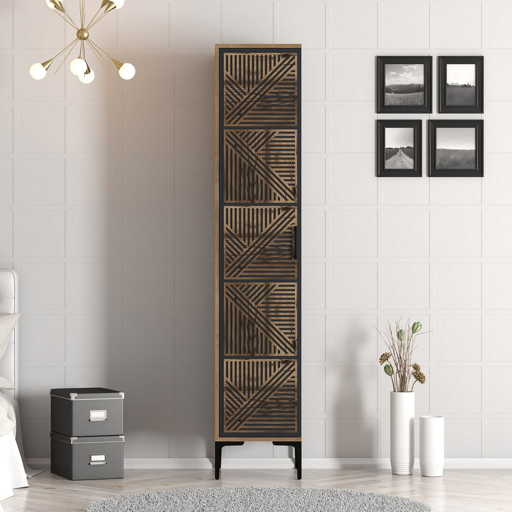 Wardrobes Kumsal P - Walnut / Anthracite