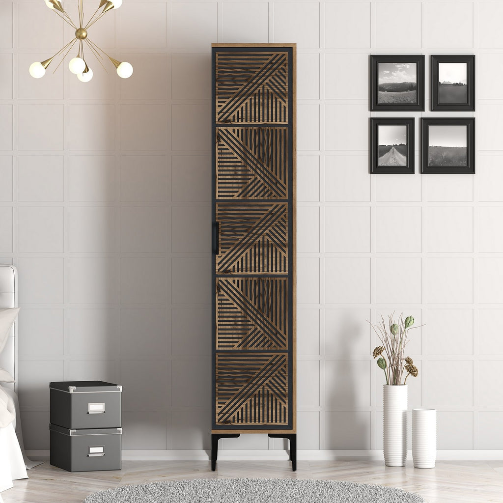 Wardrobes Kumsal P - Walnut / Anthracite