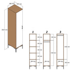 Wardrobes Kumsal P - Walnut / Anthracite