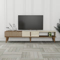 TV Unit Milan - Walnut / Travertine