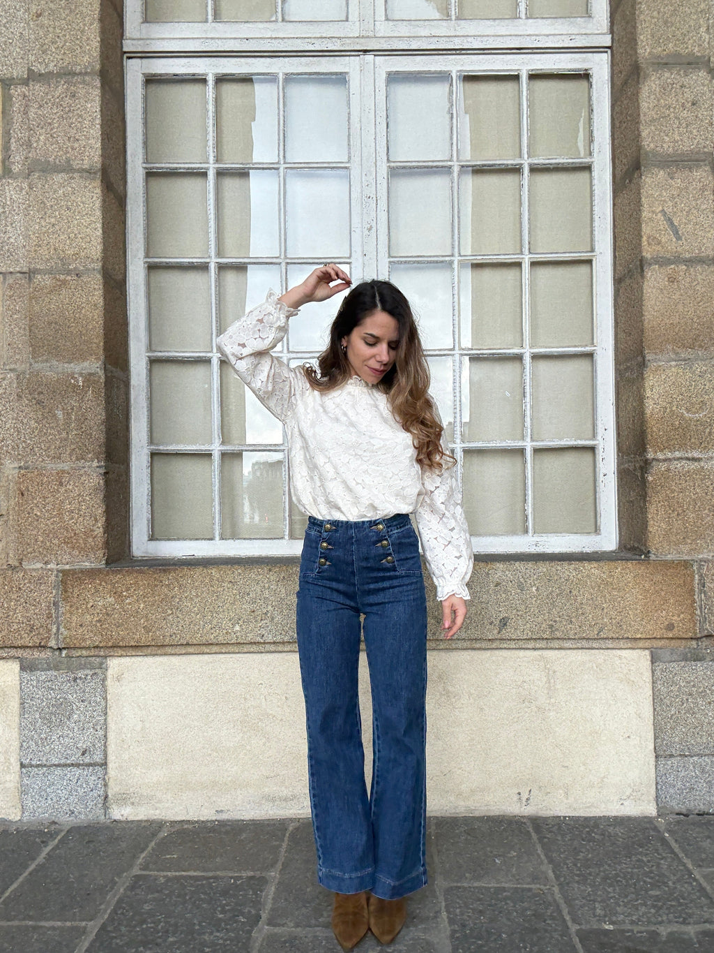 Vaqueros Victorine denim oscuro
