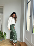 Lola Khaki Fluid Pants