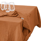 Rectangular Tablecloth - Plain Double Gauze Cotton - Gaia - Apricot