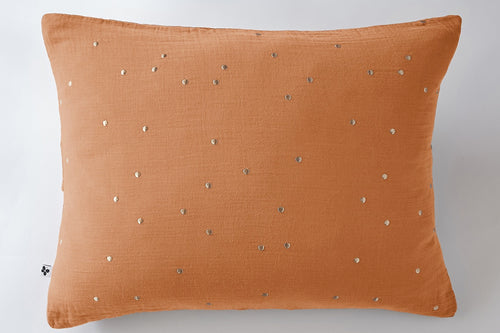 Taie D'Oreiller - Double Gaze De Coton - Gaïa - Chic Abricot