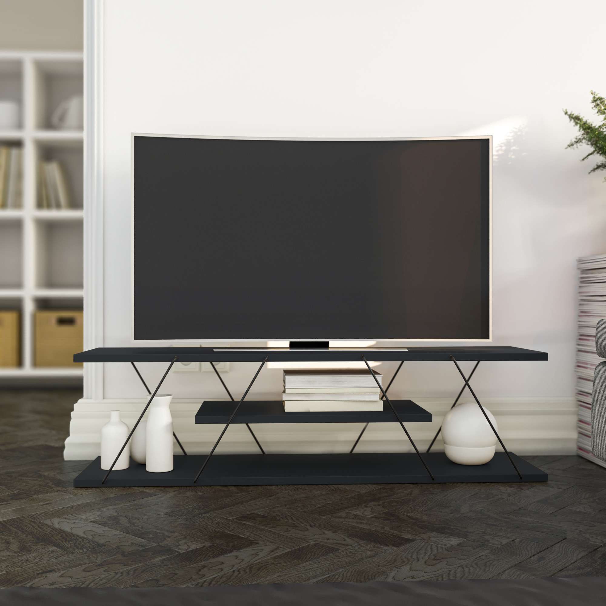 Muebles TV Canaz V2 - Antracita / Gris