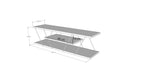 Canaz TV Units - Travertine / Black