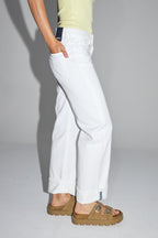Kate Straight White Denim Made In Portugal