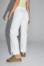 Kate Straight White Denim Made In Portugal