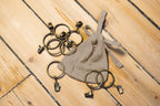 Adjustable Curtain + Clip Rings - Double Plain Cotton Gauze - Gaïa - Twine