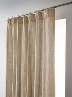 Ruffled Curtain - Double Plain Cotton Gauze - Gaïa - Twine