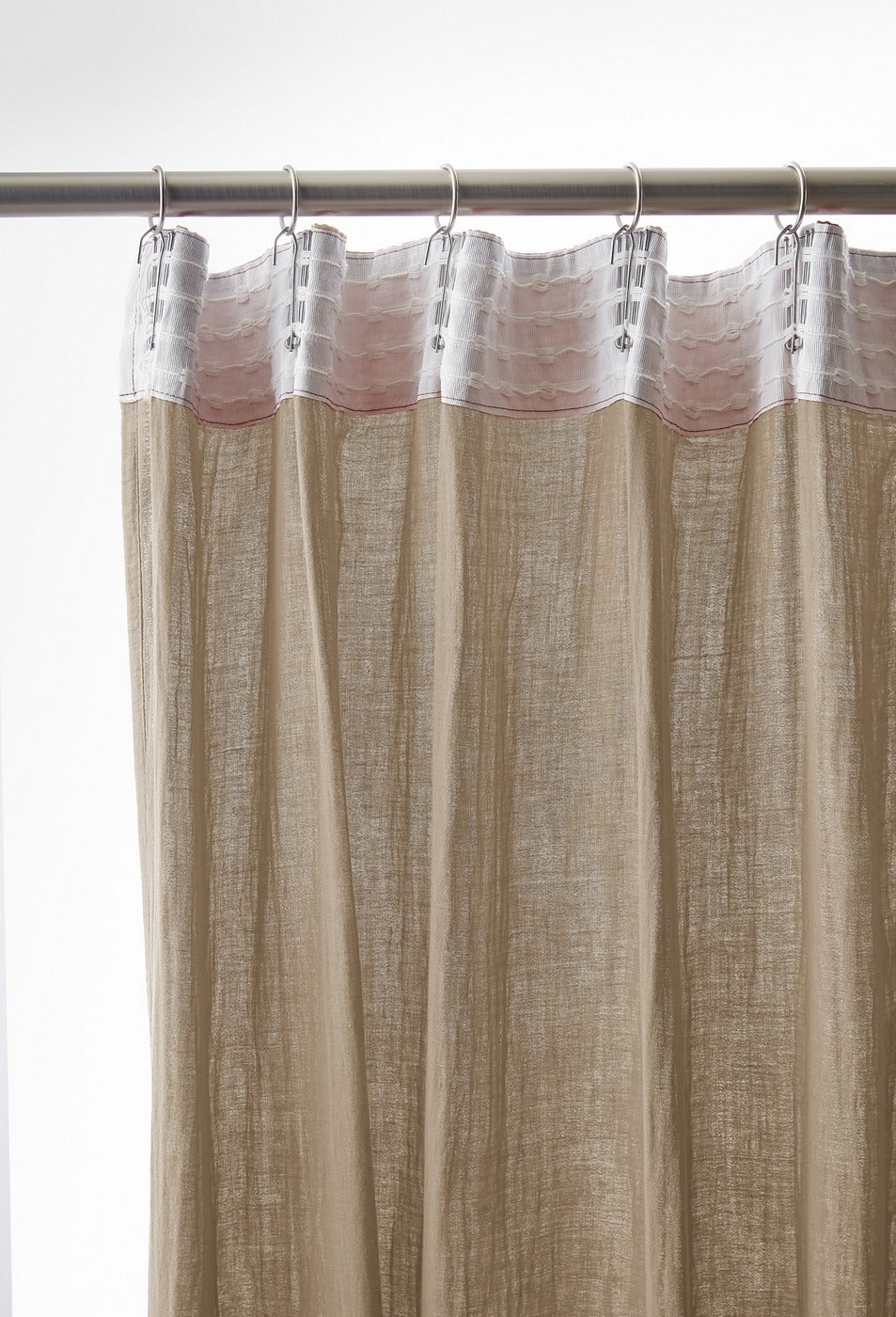 Ruffled Curtain - Double Plain Cotton Gauze - Gaïa - Twine