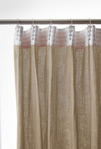 Ruffled Curtain - Double Plain Cotton Gauze - Gaïa - Twine