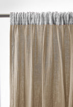 Ruffled Curtain - Double Plain Cotton Gauze - Gaïa - Twine