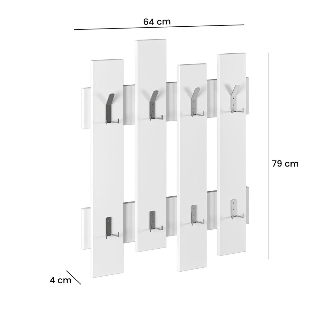 Wave - Wall Coat Rack - White