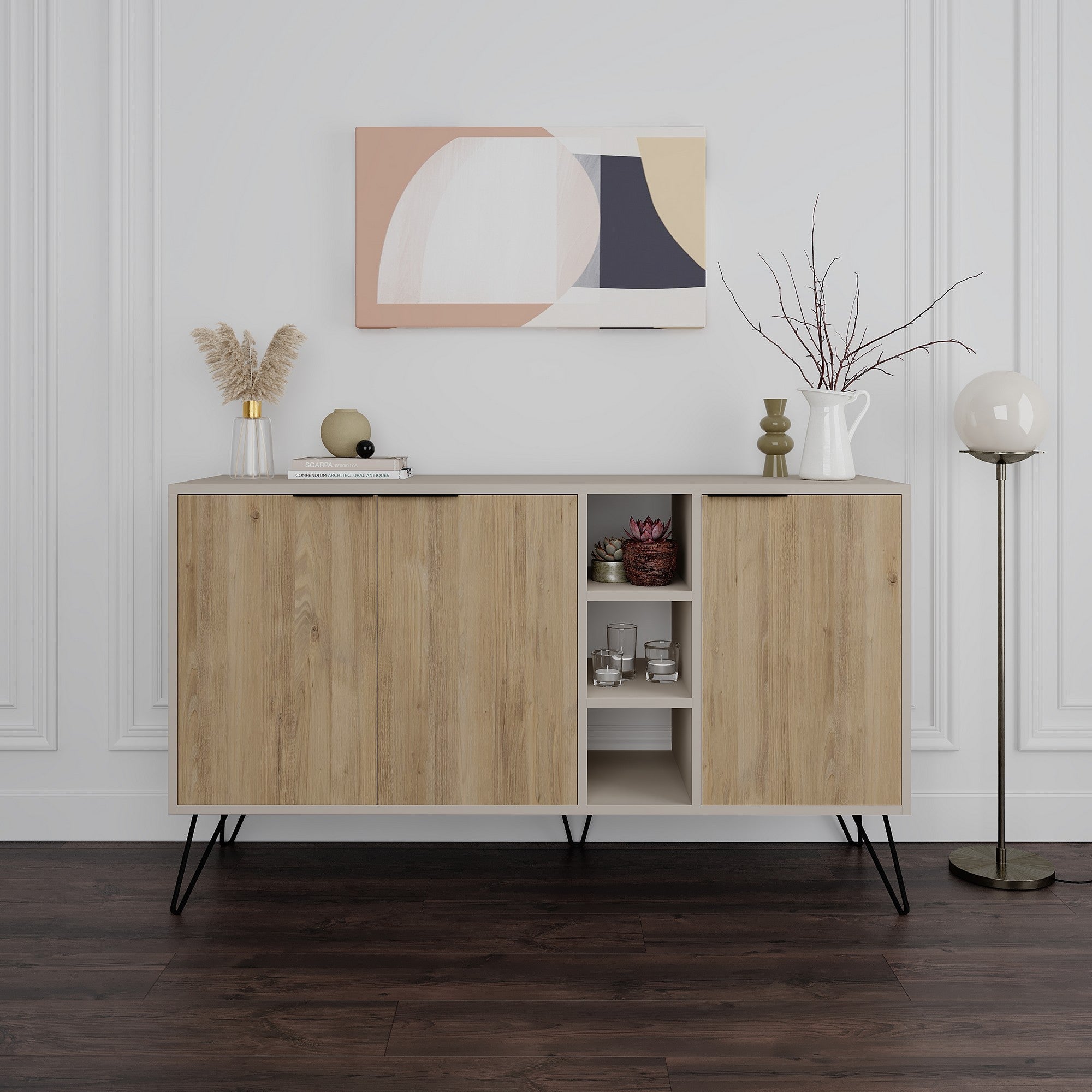 Consolas Clara - Gres / Roble