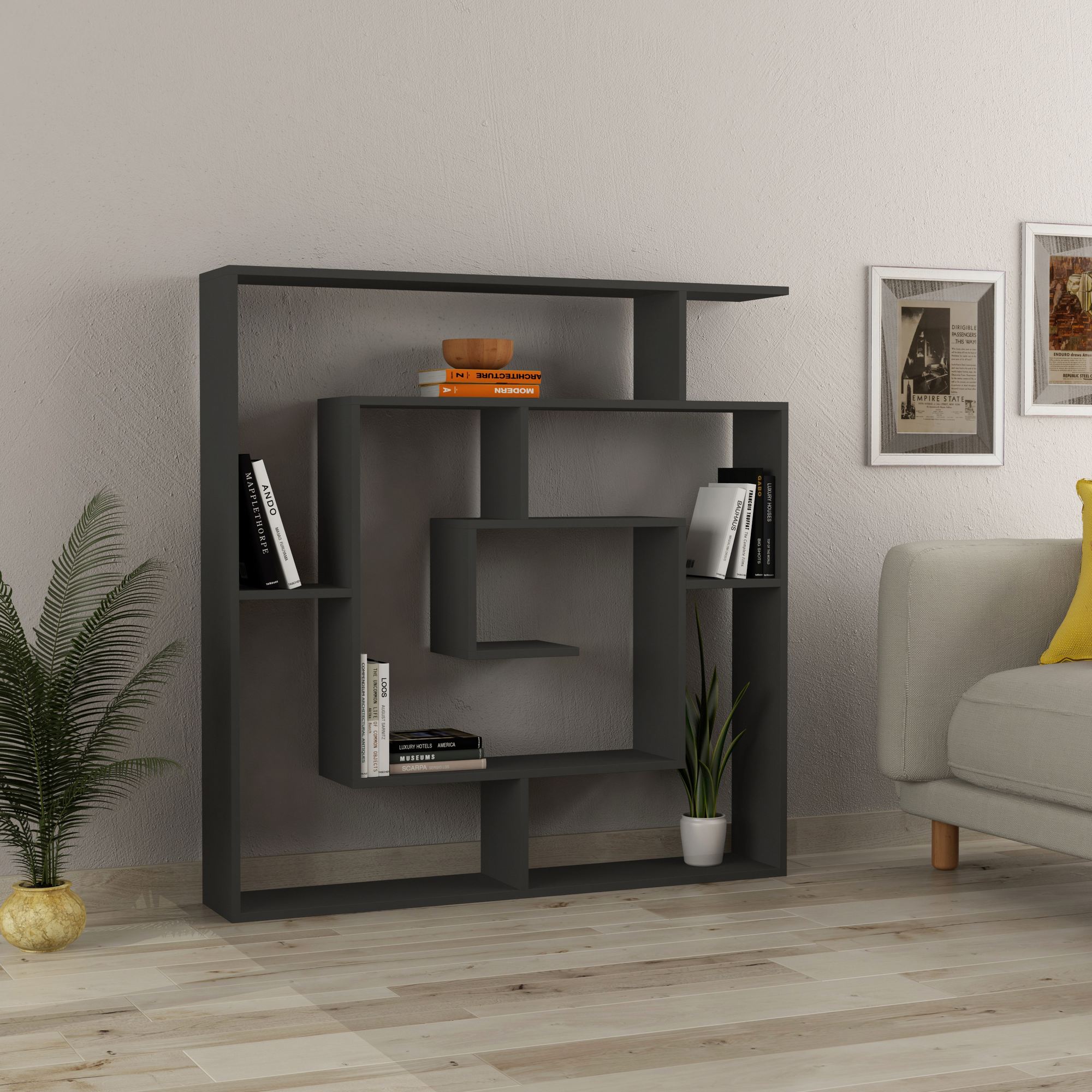 Bookcase Labirent - Anthracite