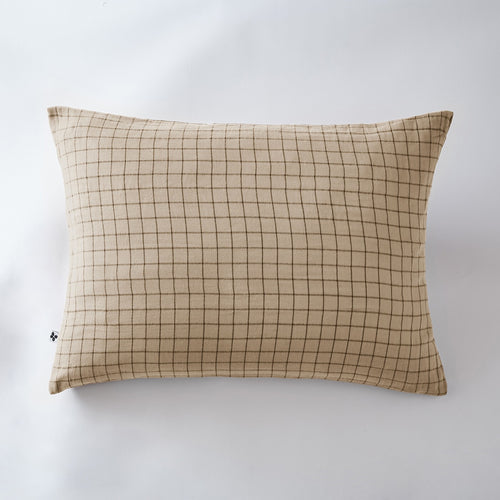 Taie D'Oreiller - Double Gaze De Coton - Gaïa - Mix Ficelle