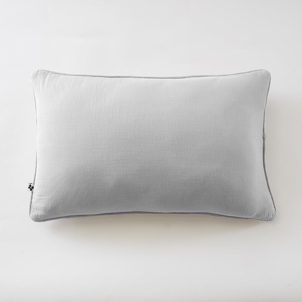 Gaïa - Coussin Déhoussable Avec Passepoil - Double Gaze De Coton Unie - Nuage