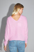 The Romy Baby Alpaca Pink Bubble Knit Made in Italy