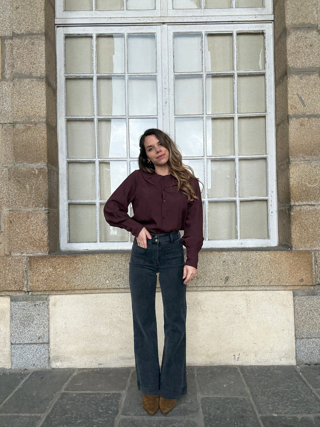 Burgundy Alice Shirt