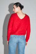 Punto Romy Baby Alpaca Rojo Intenso Hecho en Italia