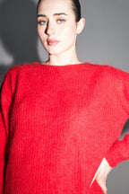 Punto Romy Baby Alpaca Rojo Intenso Hecho en Italia
