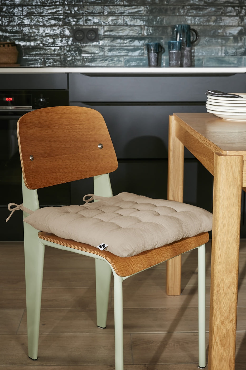 Gaïa - Assise Matelassée - Double Gaze De Coton Unie - Ficelle