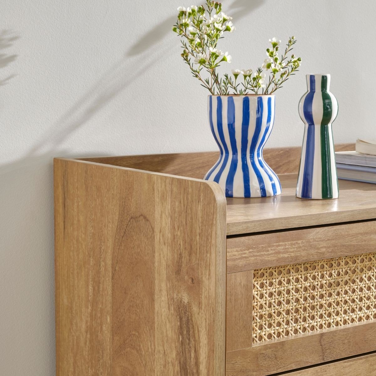 Palmo - 3-Drawer Chest of Drawers - Natural Rattan