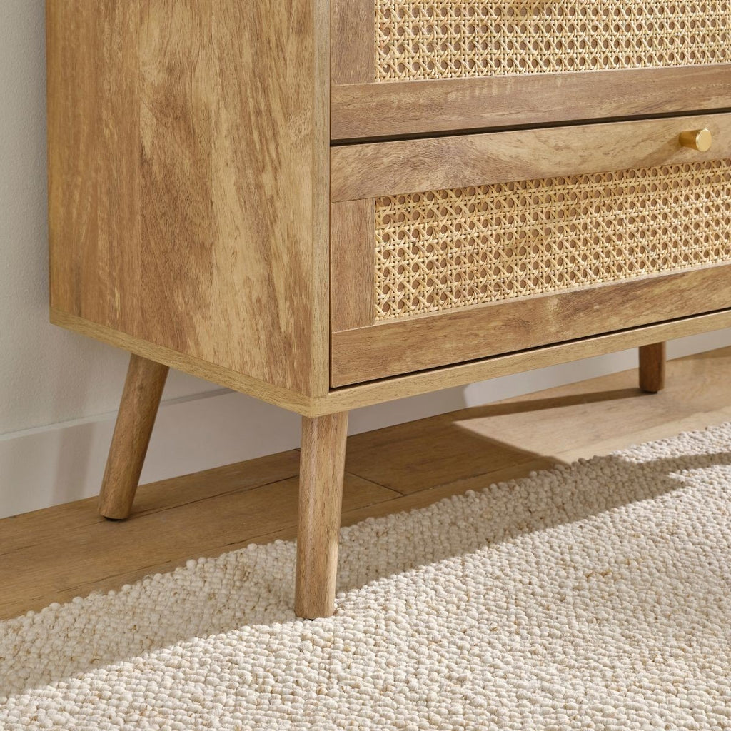Palmo - 3-Drawer Chest of Drawers - Natural Rattan