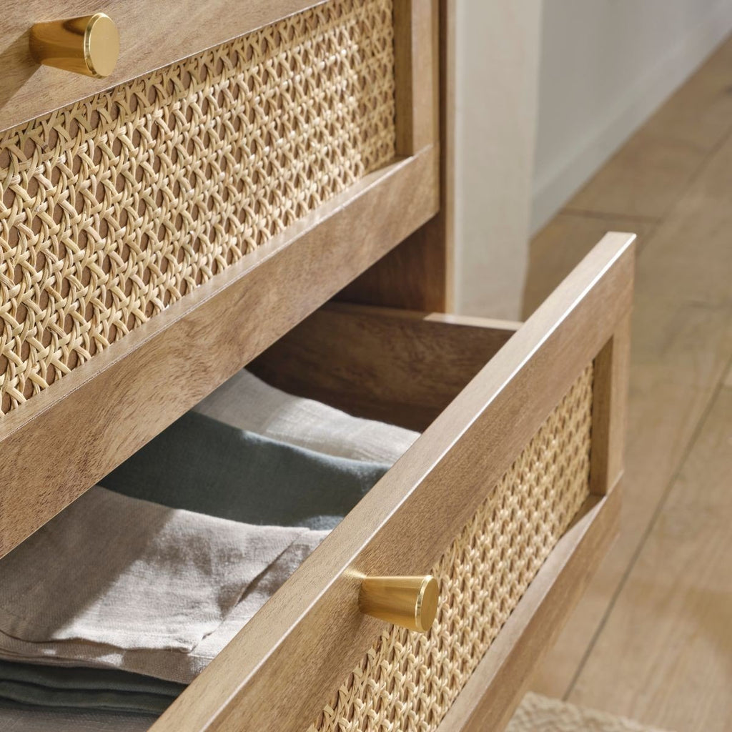 Palmo - 3-Drawer Chest of Drawers - Natural Rattan
