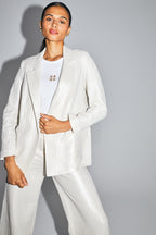 The Jimmy Blazer In Textured Shiny Organic Cotton