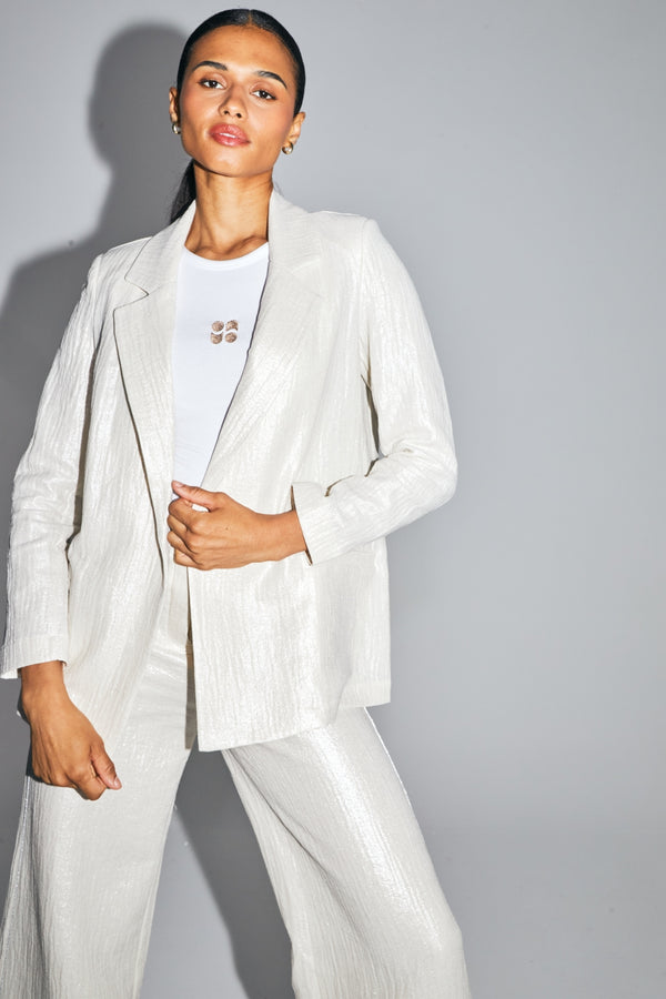 Le Blazer Jimmy En Coton Bio Brillant Texturé Fabriqué En Italie