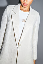 The Jimmy Blazer In Textured Shiny Organic Cotton