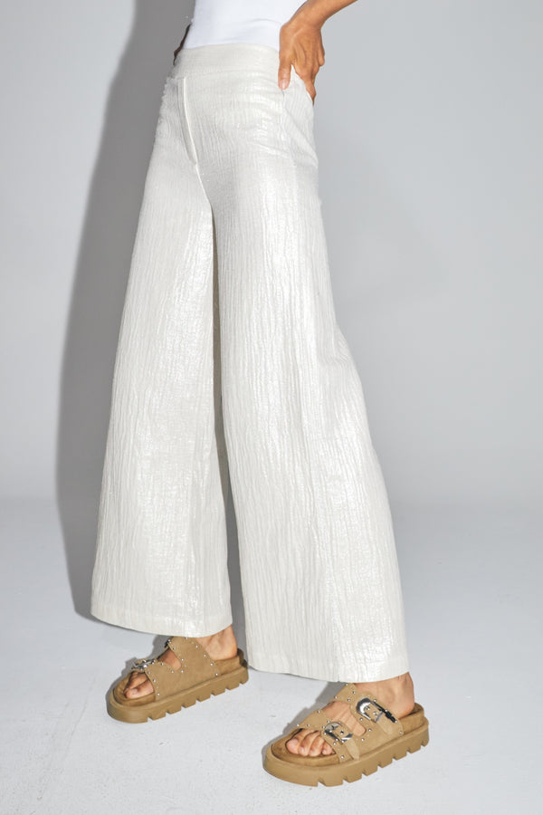 The Charlie Trousers In Textured Shiny Organic Cotton