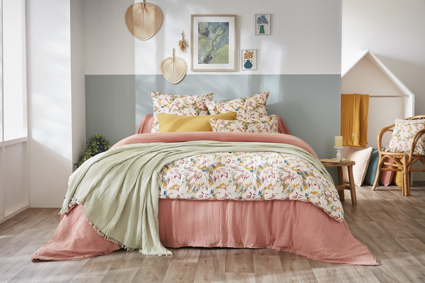 Clarence - Pie De Cama - Gasa De Algodón Estampada