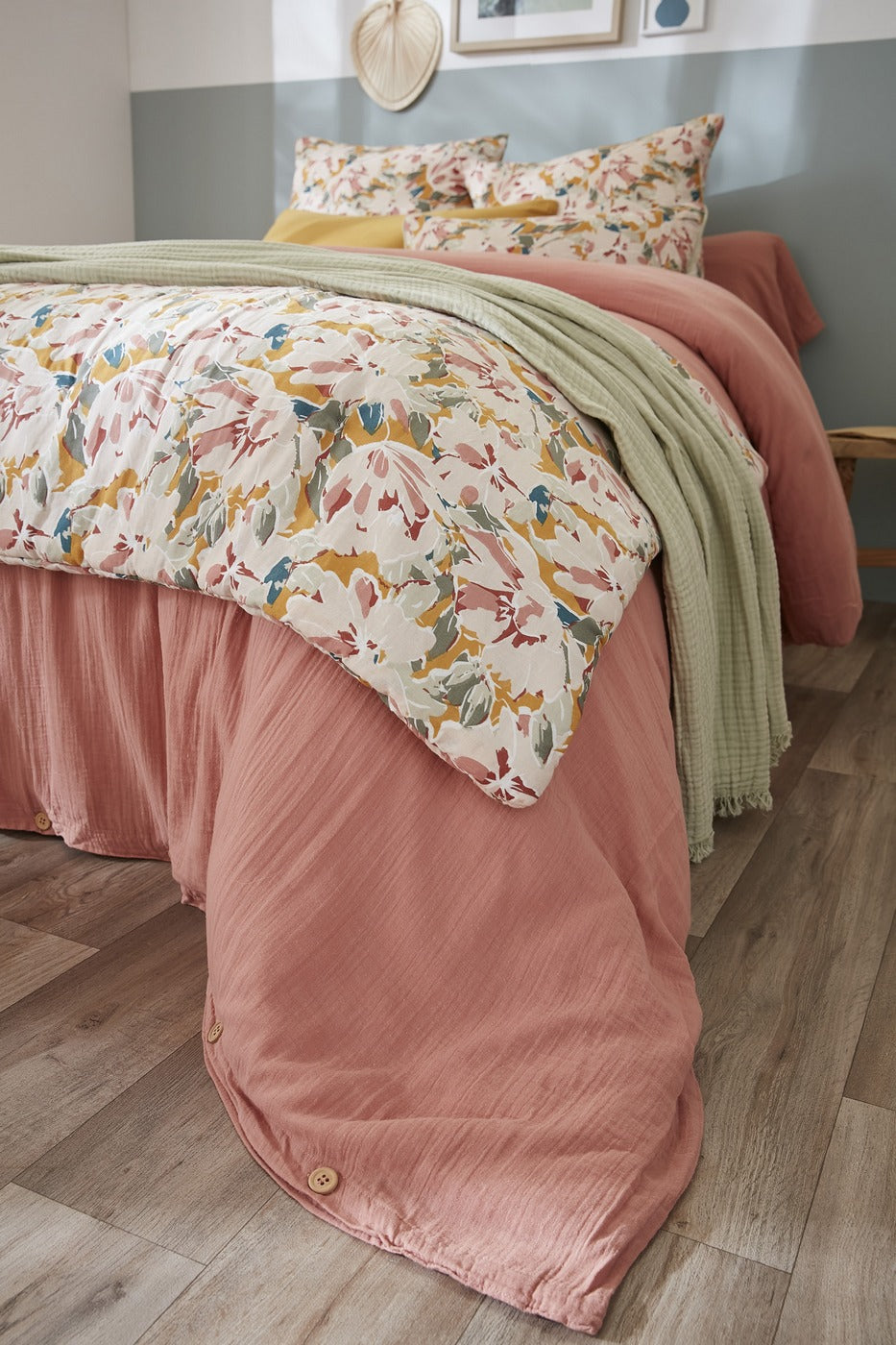 Clarence - Pie De Cama - Gasa De Algodón Estampada