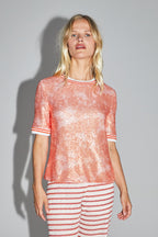 The Poppy Blouse With Orange Sequins