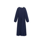 Robe Plissée Ceinture À Nouer