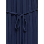 Robe Plissée Ceinture À Nouer
