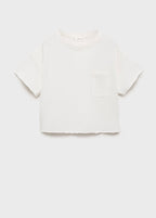 T-Shirt Edge Blanc Cassé - Fille