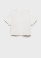 T-Shirt Edge Blanc Cassé - Fille