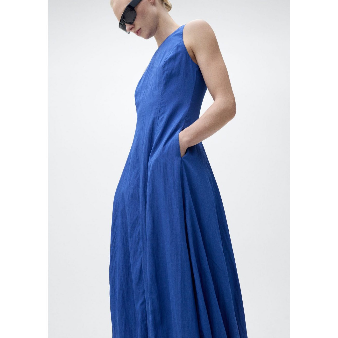 Robe Midi Manches Bouffantes