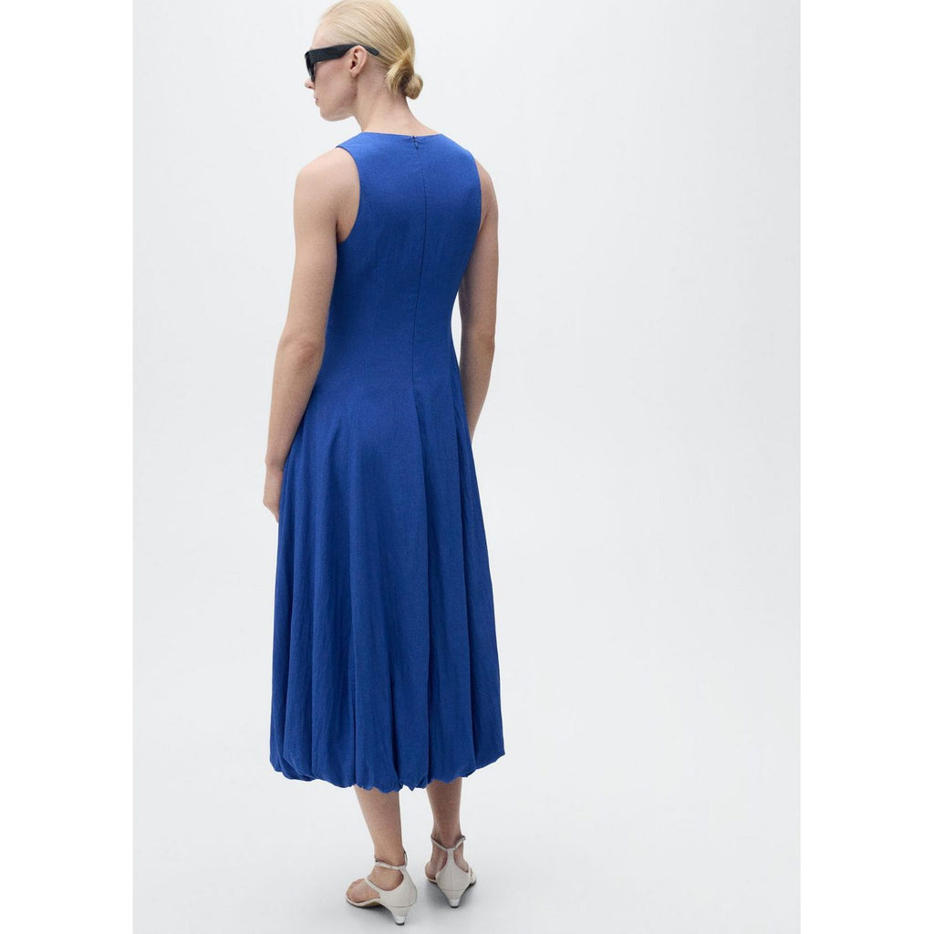 Robe Midi Manches Bouffantes