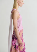Robe Satinée Foulard À Imprimé Fleuri
