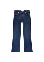 Jean Sienna Flare Crop - Dark Blue