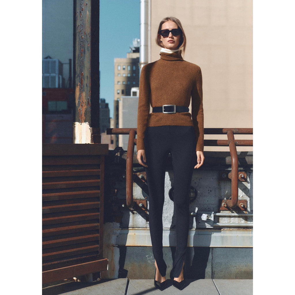 Jersey de cuello alto - Chocolate