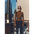 Jersey de cuello alto - Chocolate
