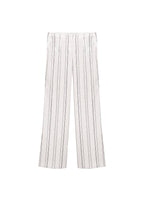 Pantalon Droit À Rayures